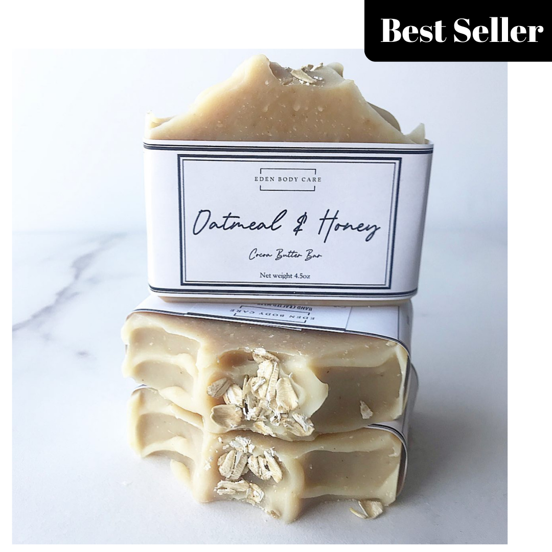 All-Natural Oatmeal and Honey Goat Milk Soap - Perfect for Sensitive Skin!