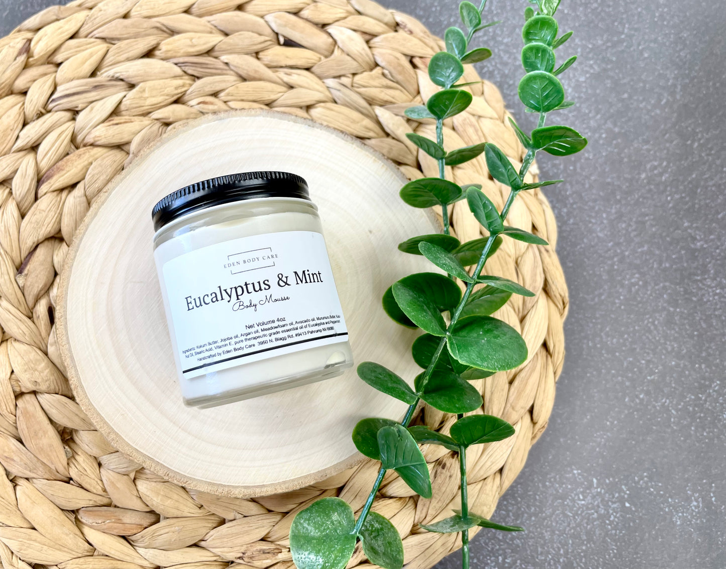 Eucalyptus and Mint whipped body butter