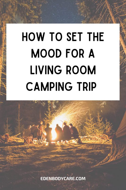 🏕️ How to set the mood for a living room camping trip with your family!