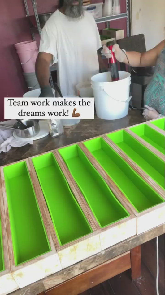 How we made Lemongrass Patchouli Goat Milk Soap