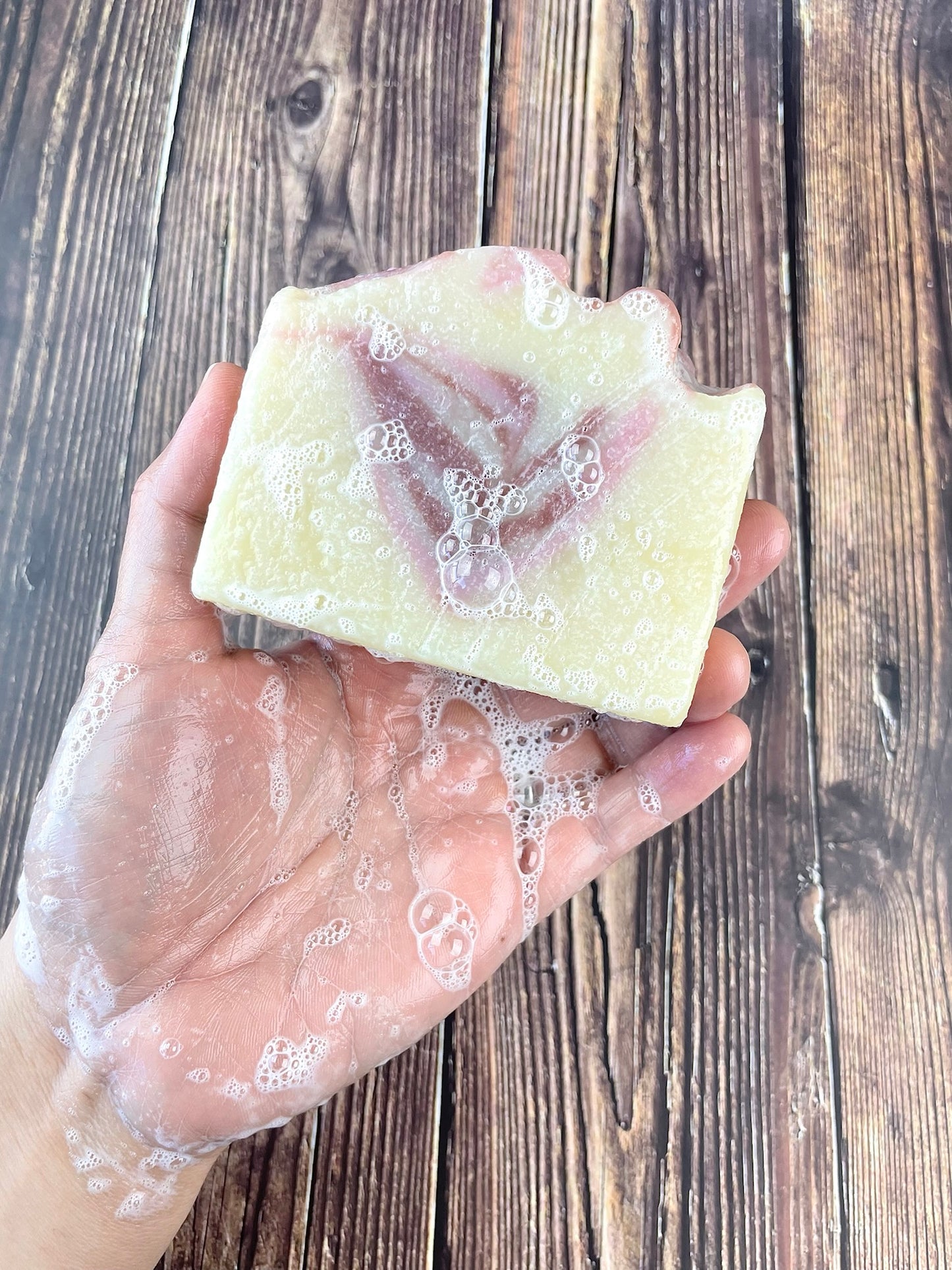 Sudsy handmade soap