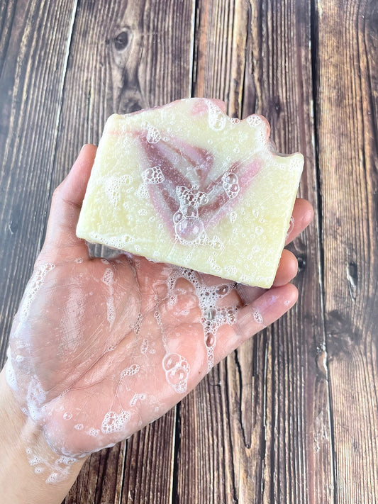 Sudsy handmade soap