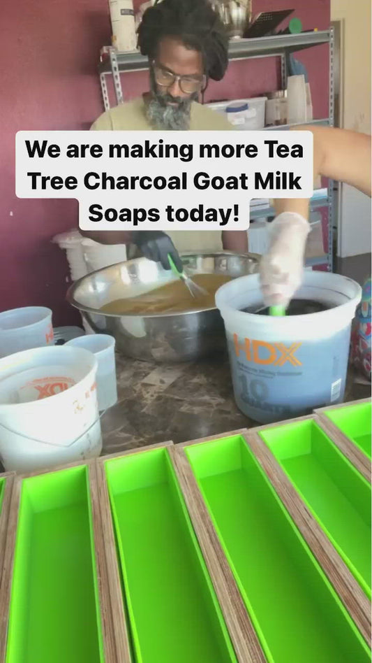 tea tree charcoal goat milk soap