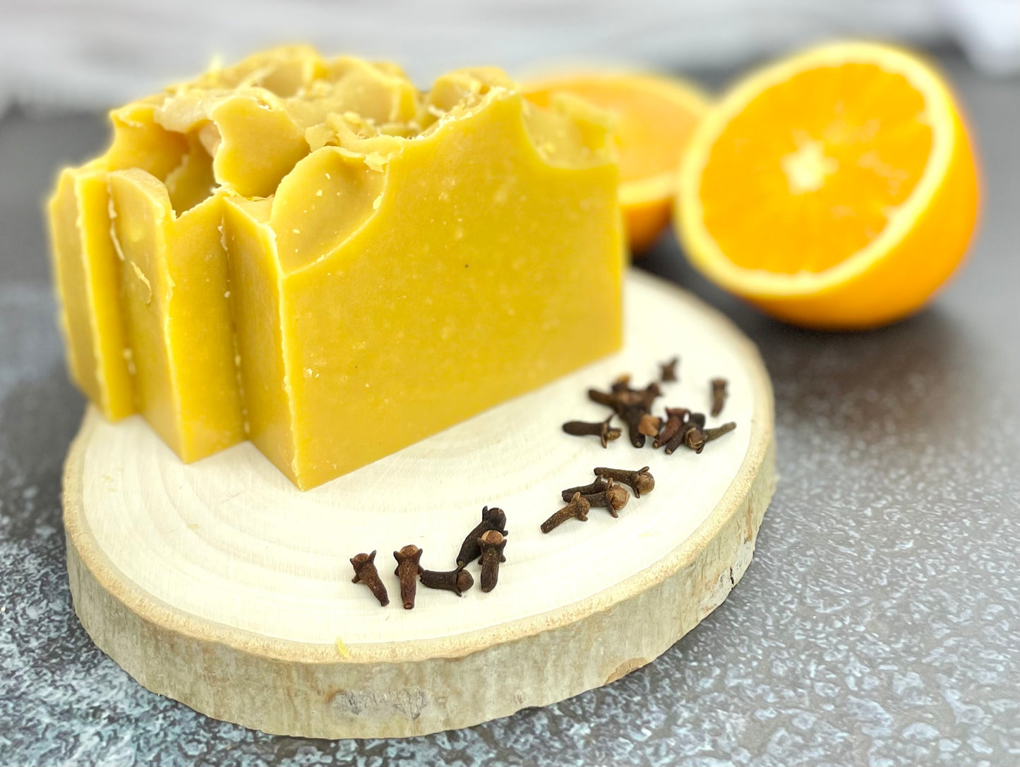 orange and clove goat milk soap