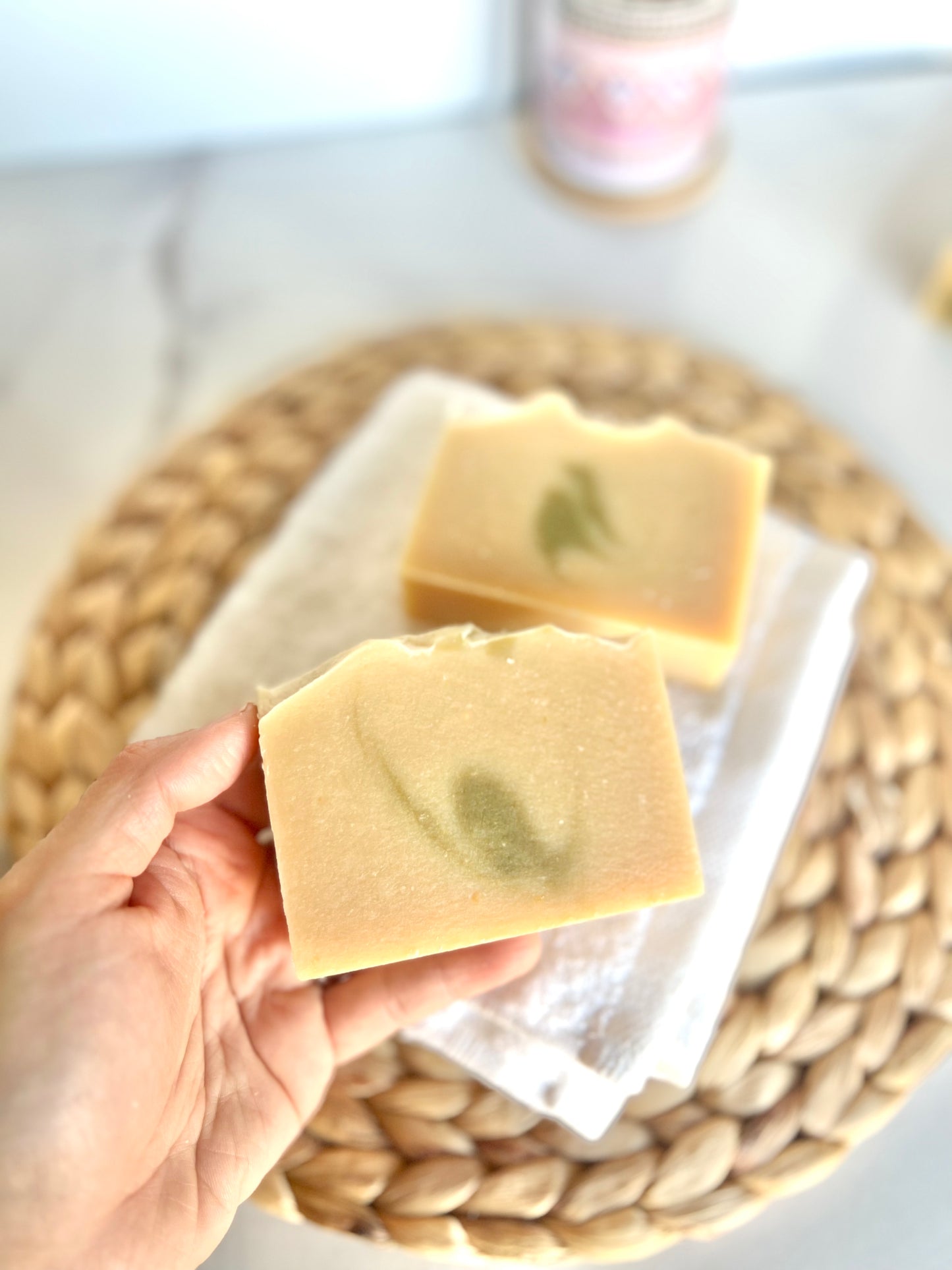 eucalyptus and mint goat milk soap