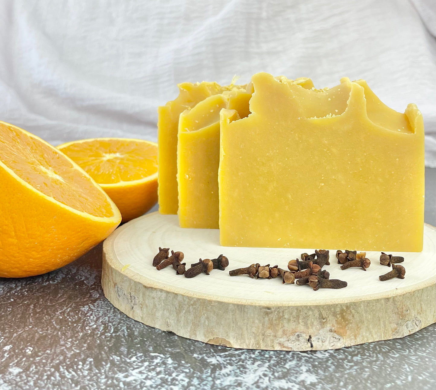 orange and clove goat milk soap